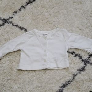 White crop top cardigan